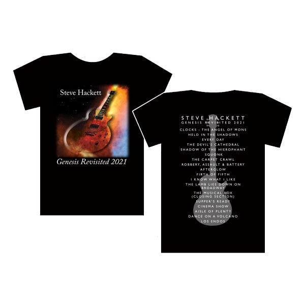 Guitar 2021 Euro Tour/Set List Black T-shirt